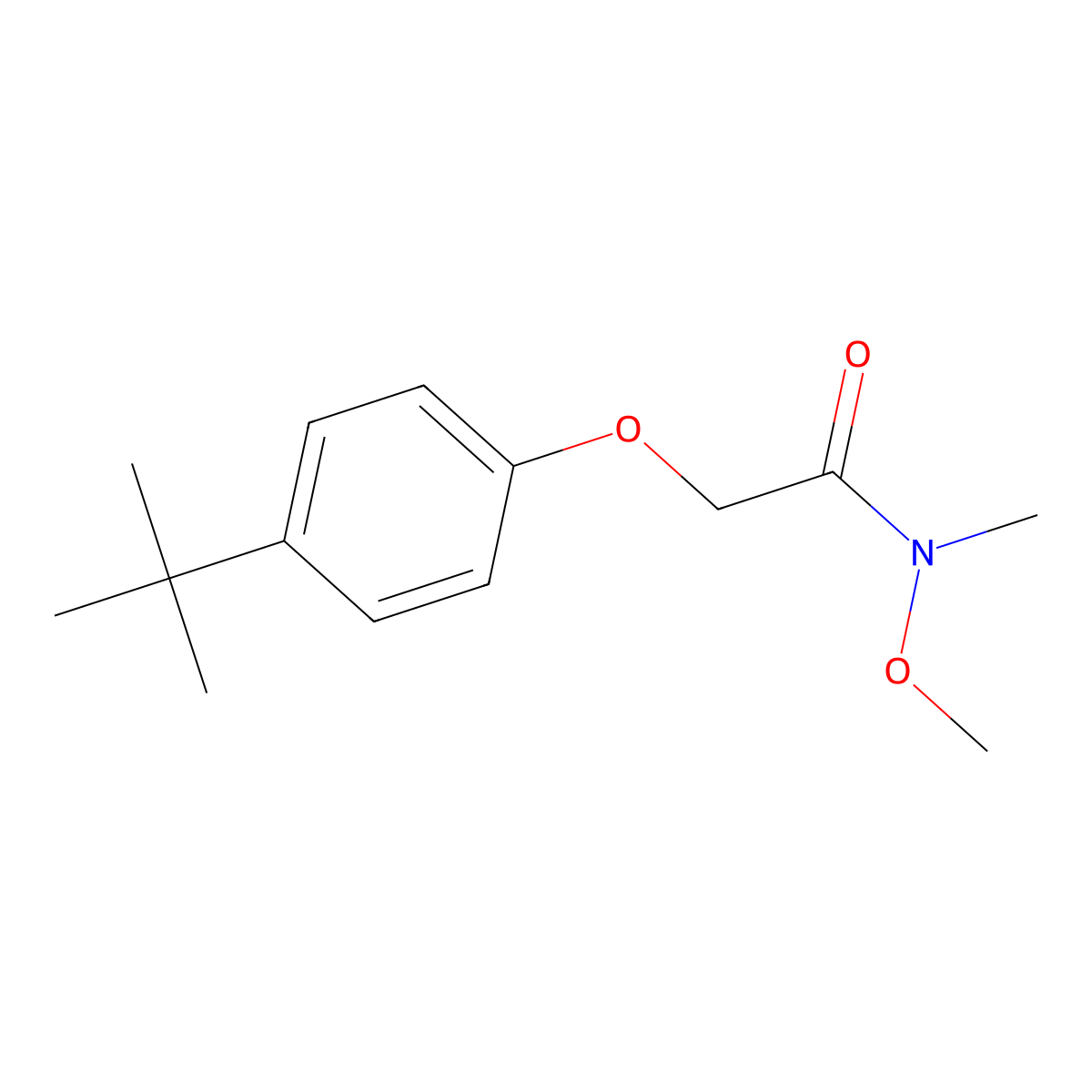 2-(4-tert-butylphenoxy)-N-methoxy-N-methylacetamide molecular structure, CAS 1221343-08-3