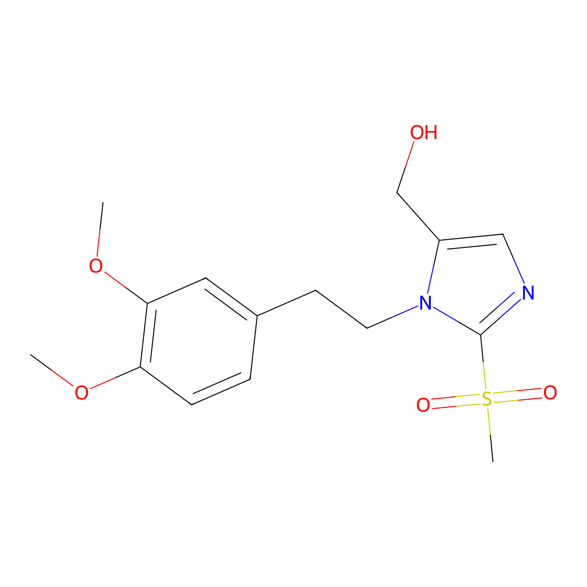{1-[2-(3,4-Dimethoxyphenyl)ethyl]-2-methanesulfonyl-1H-imidazol-5-yl}methanol molecular structure, CAS 1221343-10-7
