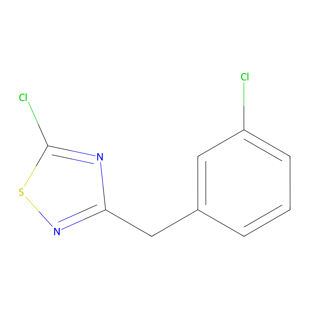5-Chloro-3-(3-chloro-benzyl)-[1,2,4]thiadiazole molecular structure, CAS 1221345-99-8