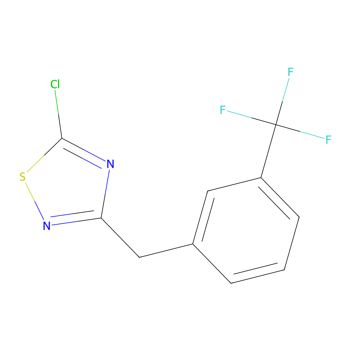 5-Chloro-3-{[3-(trifluoromethyl)phenyl]methyl}-1,2,4-thiadiazole molecular structure, CAS 1221346-00-4