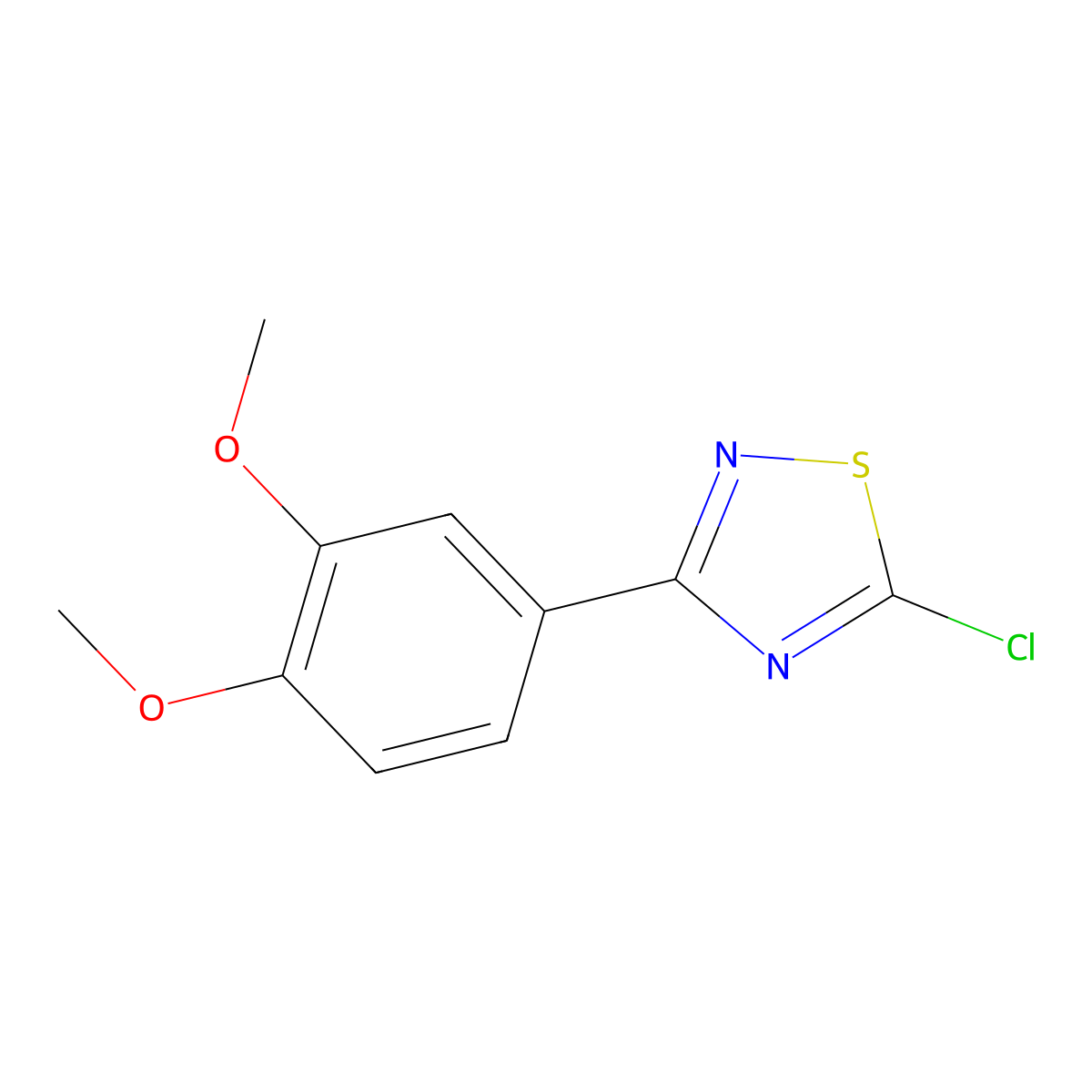 5-Chloro-3-(3,4-dimethoxyphenyl)-1,2,4-thiadiazole molecular structure, CAS 1221346-01-5