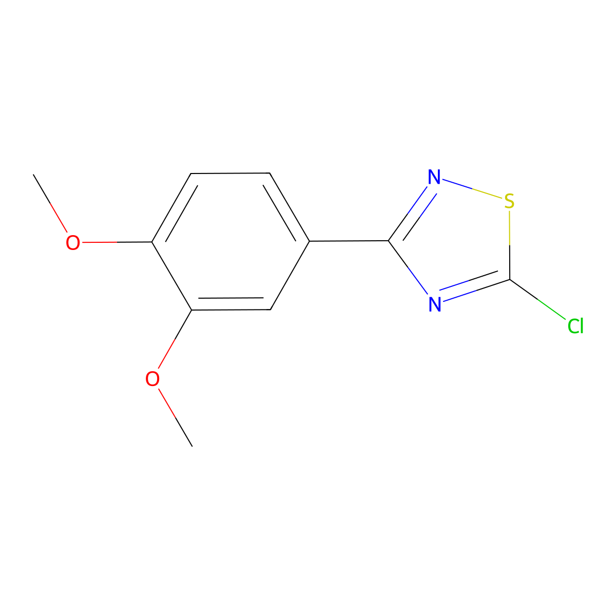 5-Chloro-3-(3,4-dimethoxyphenyl)-1,2,4-thiadiazole molecular structure, CAS 1221346-01-5
