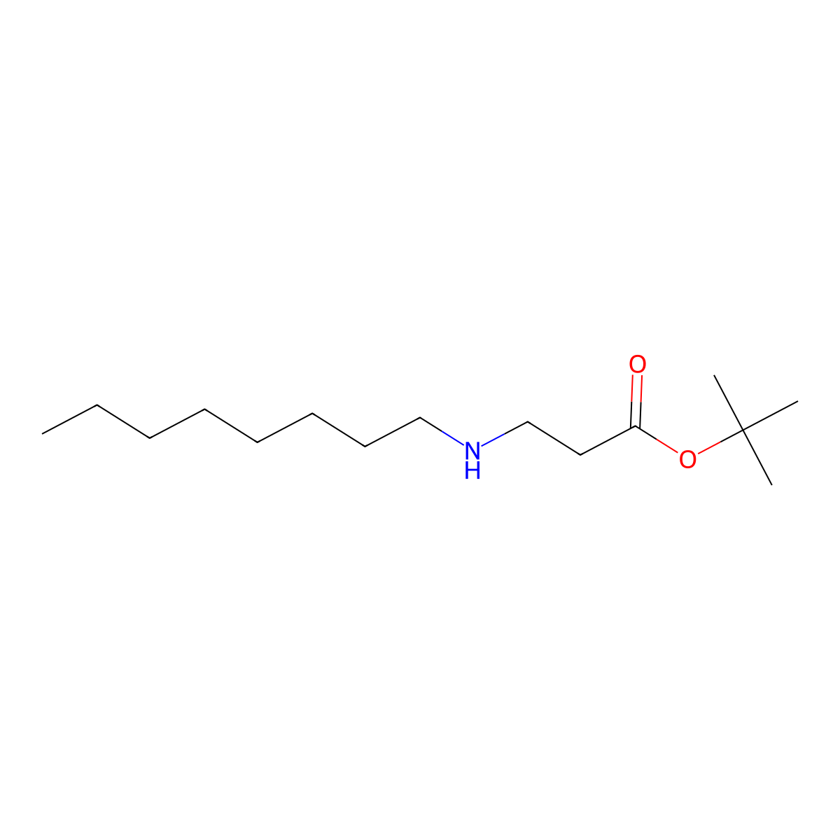 Tert-butyl 3-(octylamino)propanoate molecular structure, CAS 1221346-15-1