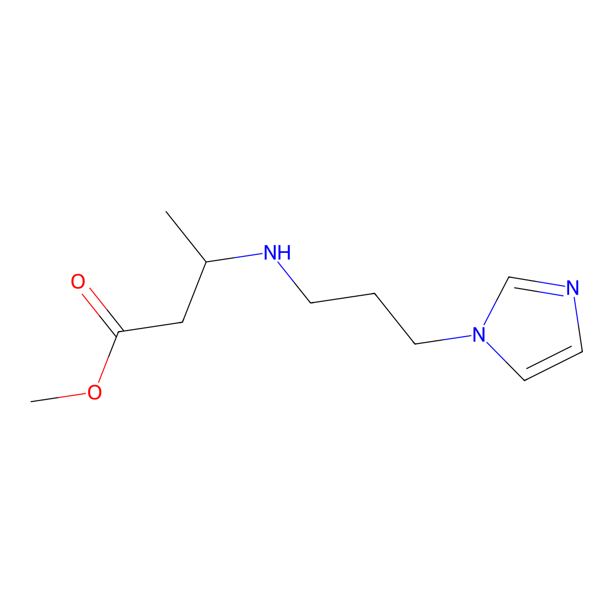 Methyl 3-{[3-(1H-imidazol-1-yl)propyl]amino}butanoate molecular structure, CAS 1221346-20-8