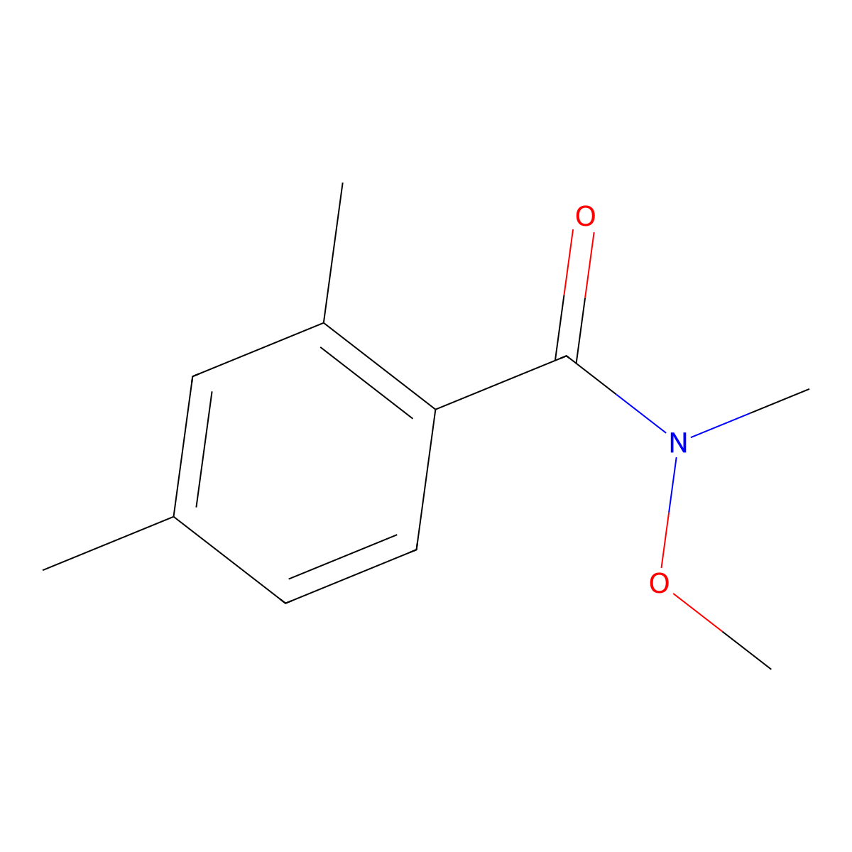 N-methoxy-N,2,4-trimethylbenzamide molecular structure, CAS 1221346-39-9