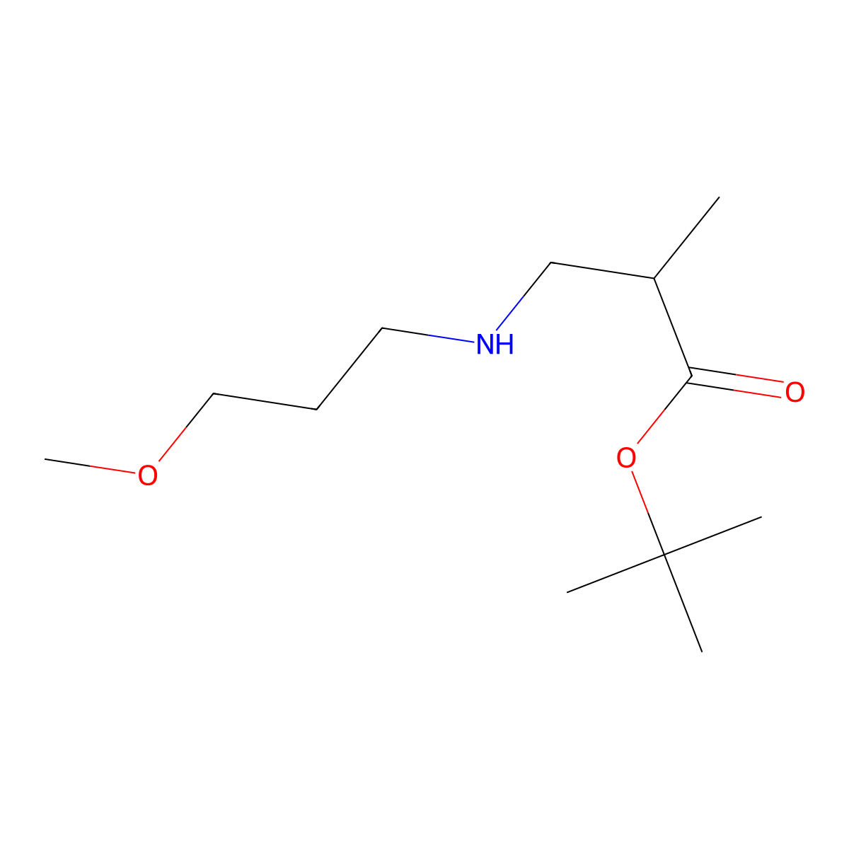 tert-Butyl 3-[(3-methoxypropyl)amino]-2-methylpropanoate molecular structure, CAS 1221346-40-2