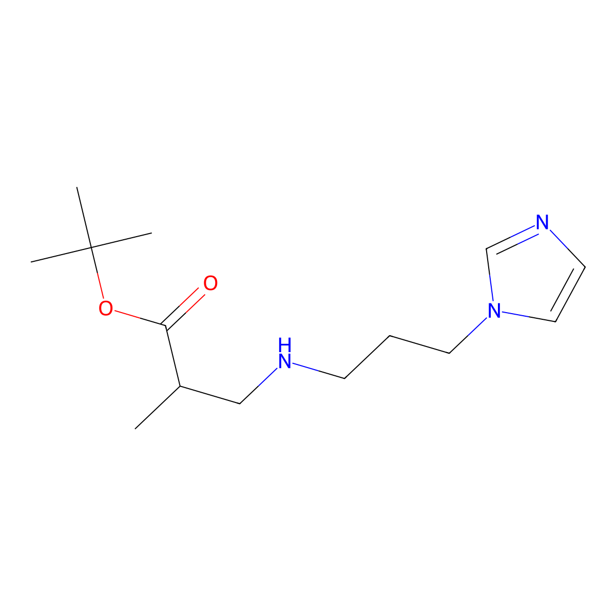 tert-Butyl 3-{[3-(1H-imidazol-1-yl)propyl]amino}-2-methylpropanoate molecular structure, CAS 1221346-49-1