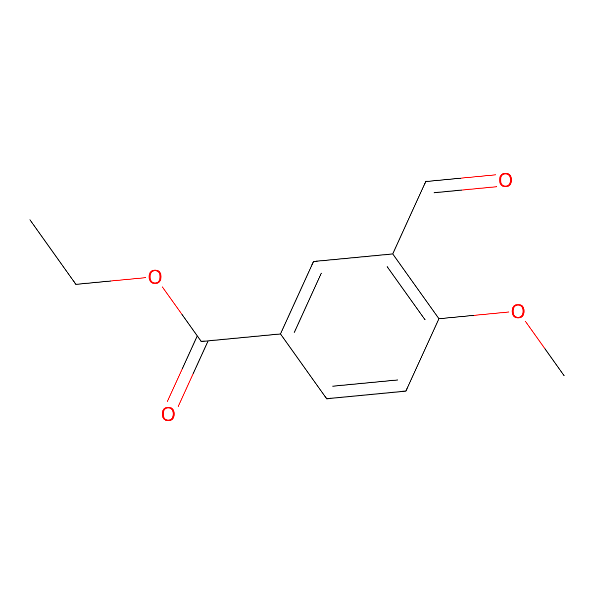 Ethyl 3-formyl-4-methoxybenzoate molecular structure, CAS 122136-03-2