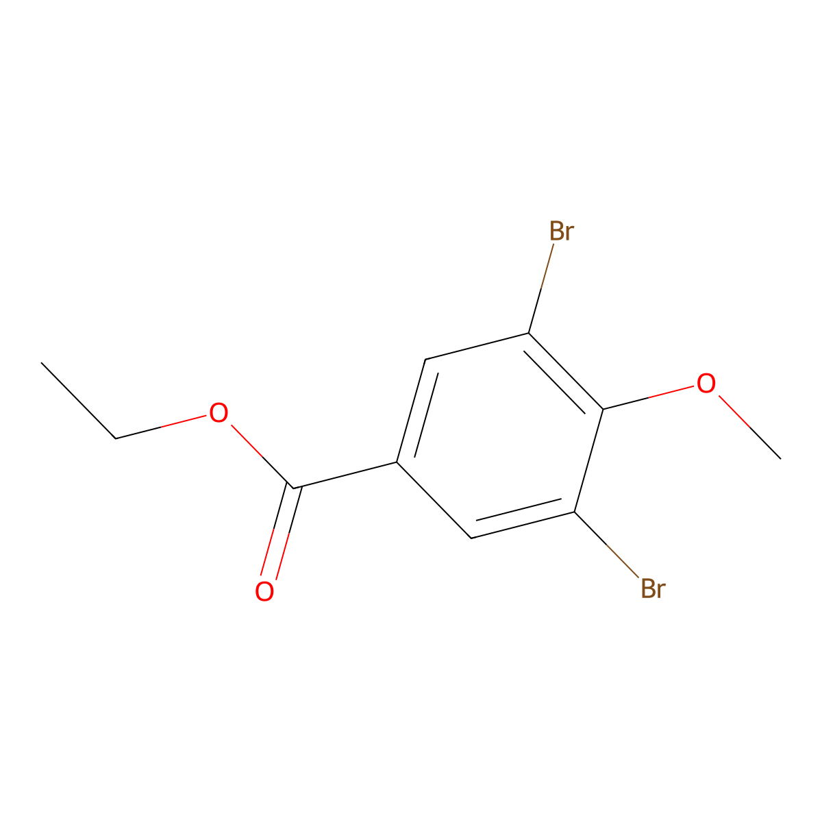 3,5-Dibromo-4-methoxy-benzoic acid ethyl ester molecular structure, CAS 122136-05-4