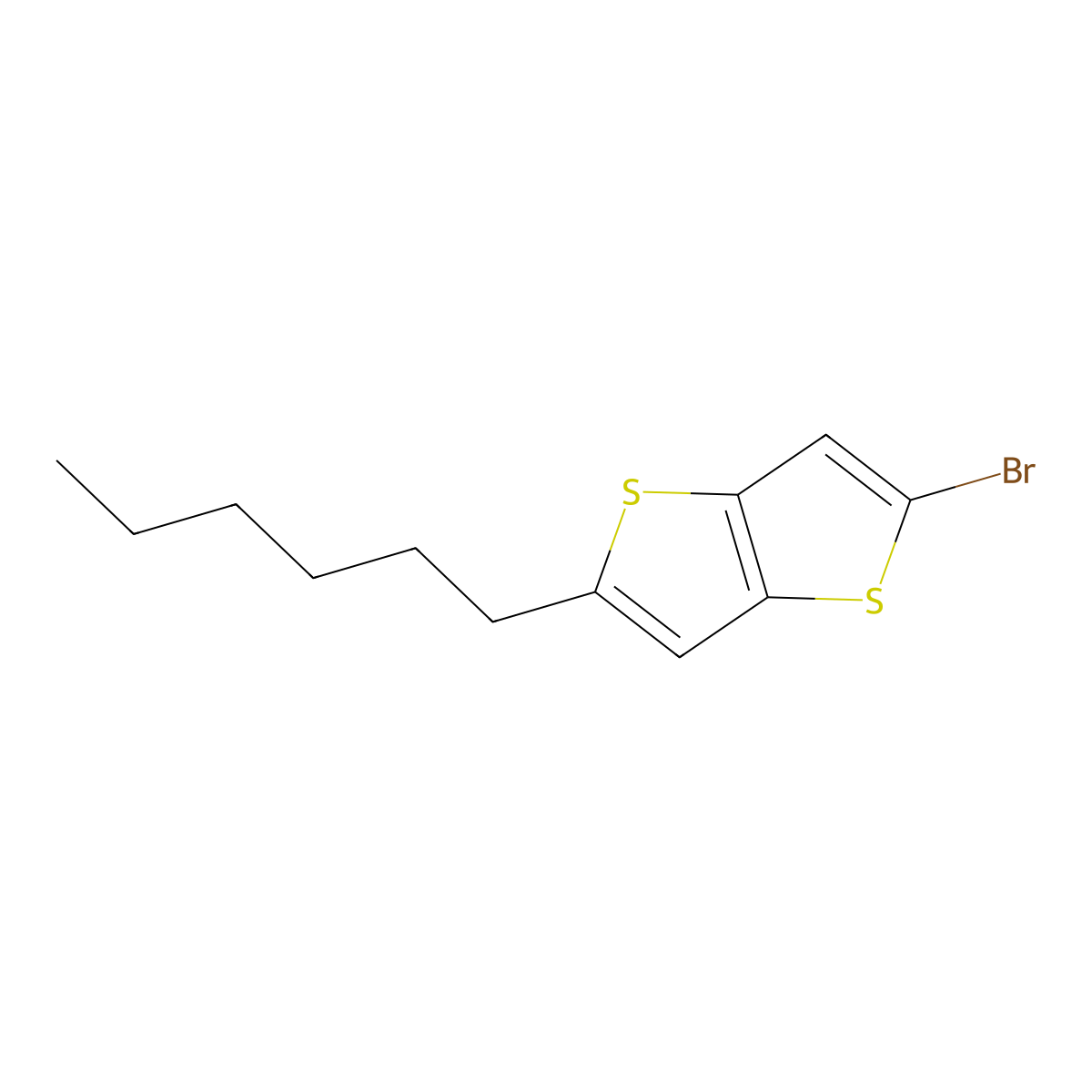 2-Bromo-5-hexylthieno[3,2-b]thiophene molecular structure, CAS 1221373-29-0