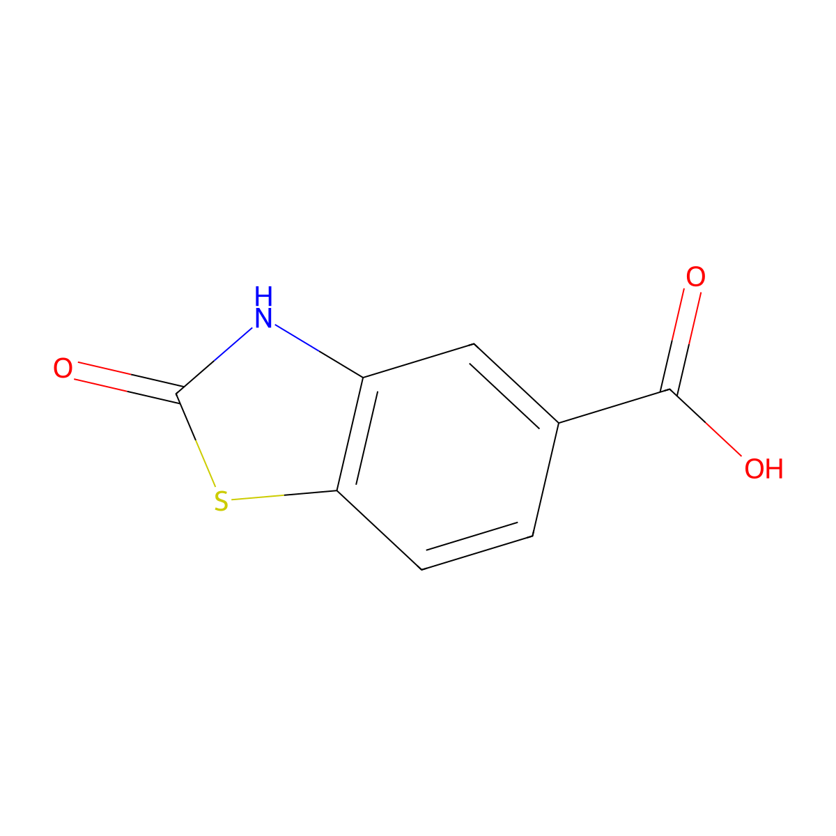 2-Oxo-2,3-dihydro-1,3-benzothiazole-5-carboxylic acid molecular structure, CAS 1221408-72-5