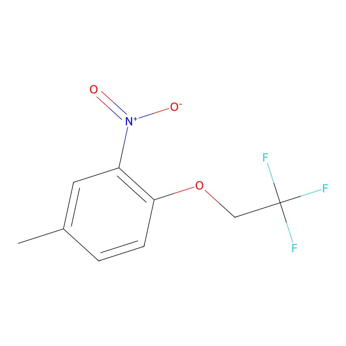 4-Methyl-2-nitro-1-(2,2,2-trifluoroethoxy)benzene molecular structure, CAS 122142-15-8