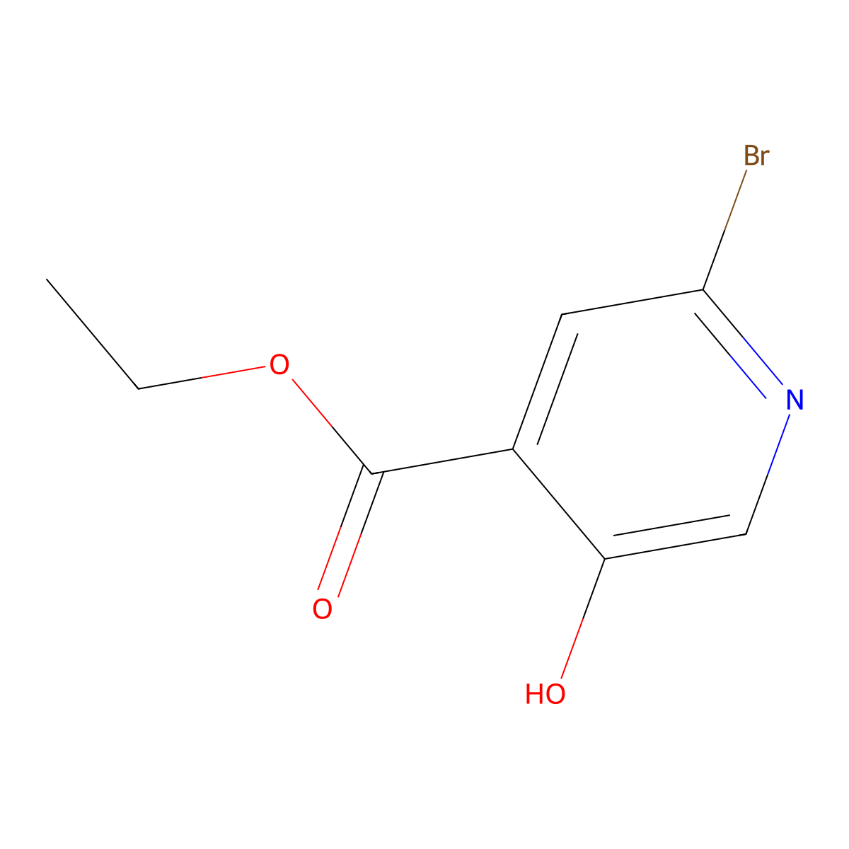 Ethyl 2-bromo-5-hydroxyisonicotinate molecular structure, CAS 1221422-55-4