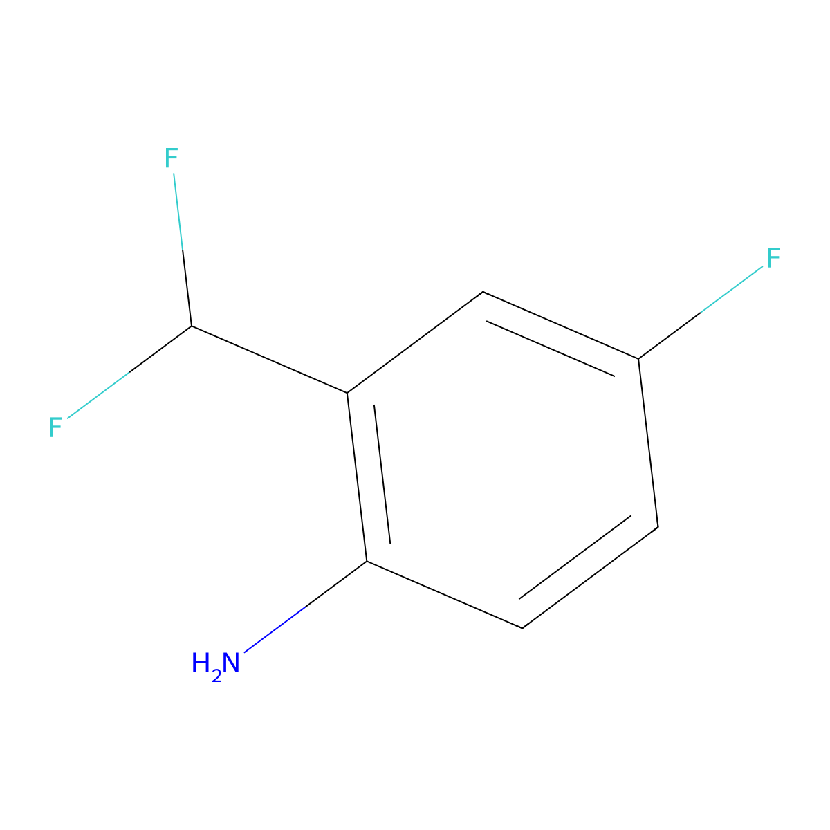 2-(Difluoromethyl)-4-fluoroaniline molecular structure, CAS 1221424-67-4