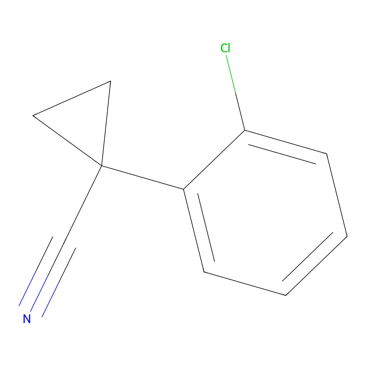 1-(2-Chlorophenyl)cyclopropanecarbonitrile molecular structure, CAS 122143-18-4