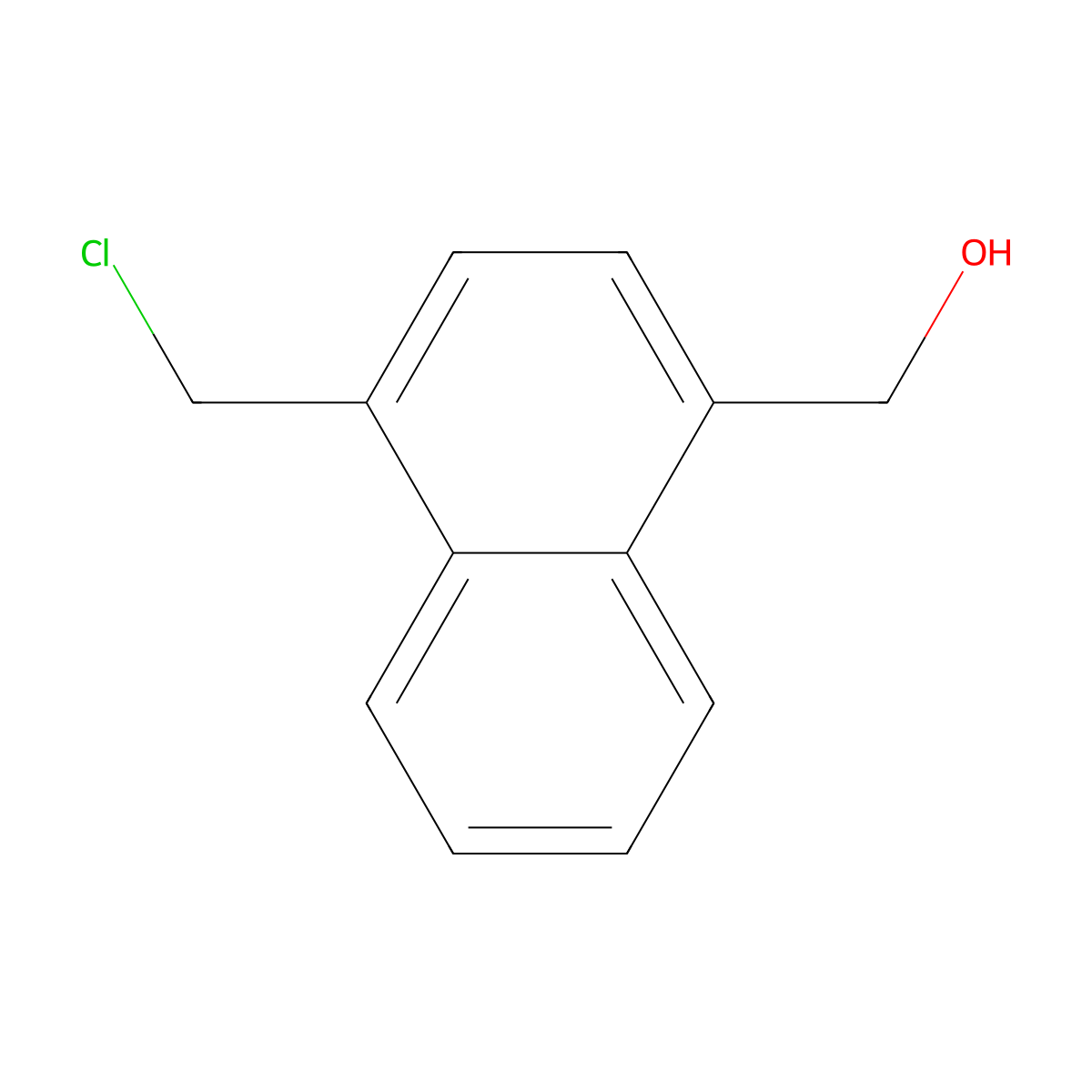 [4-(Chloromethyl)naphthalen-1-yl]methanol molecular structure, CAS 1221432-75-2