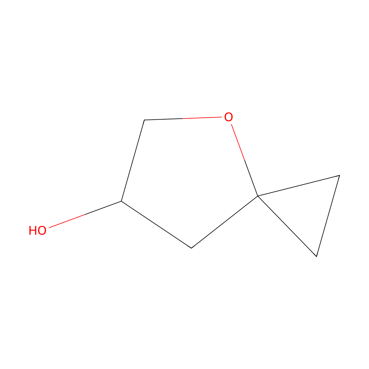 4-Oxaspiro[2.4]heptan-6-ol molecular structure, CAS 1221443-32-8