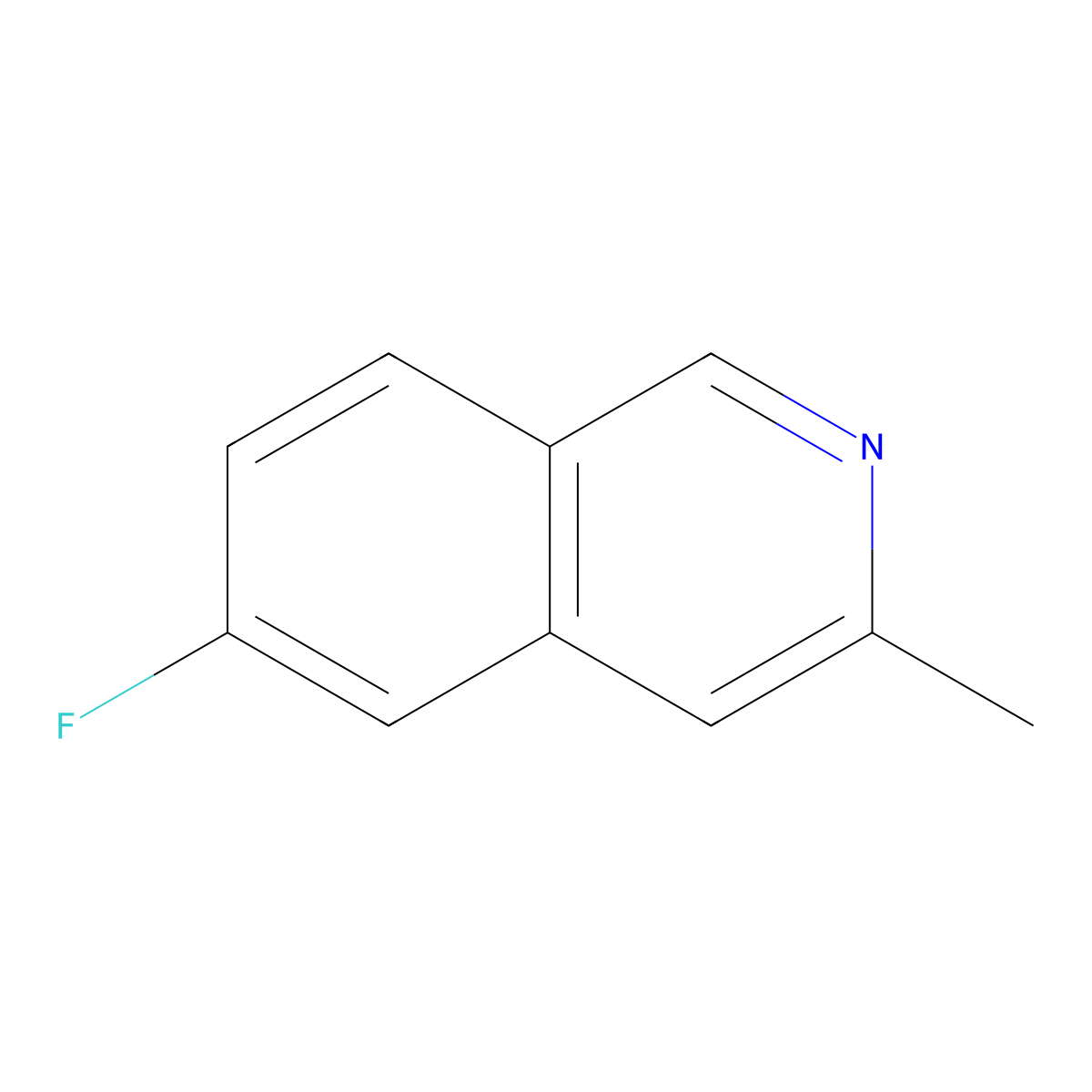 6-Fluoro-3-methylisoquinoline molecular structure, CAS 1221445-02-8
