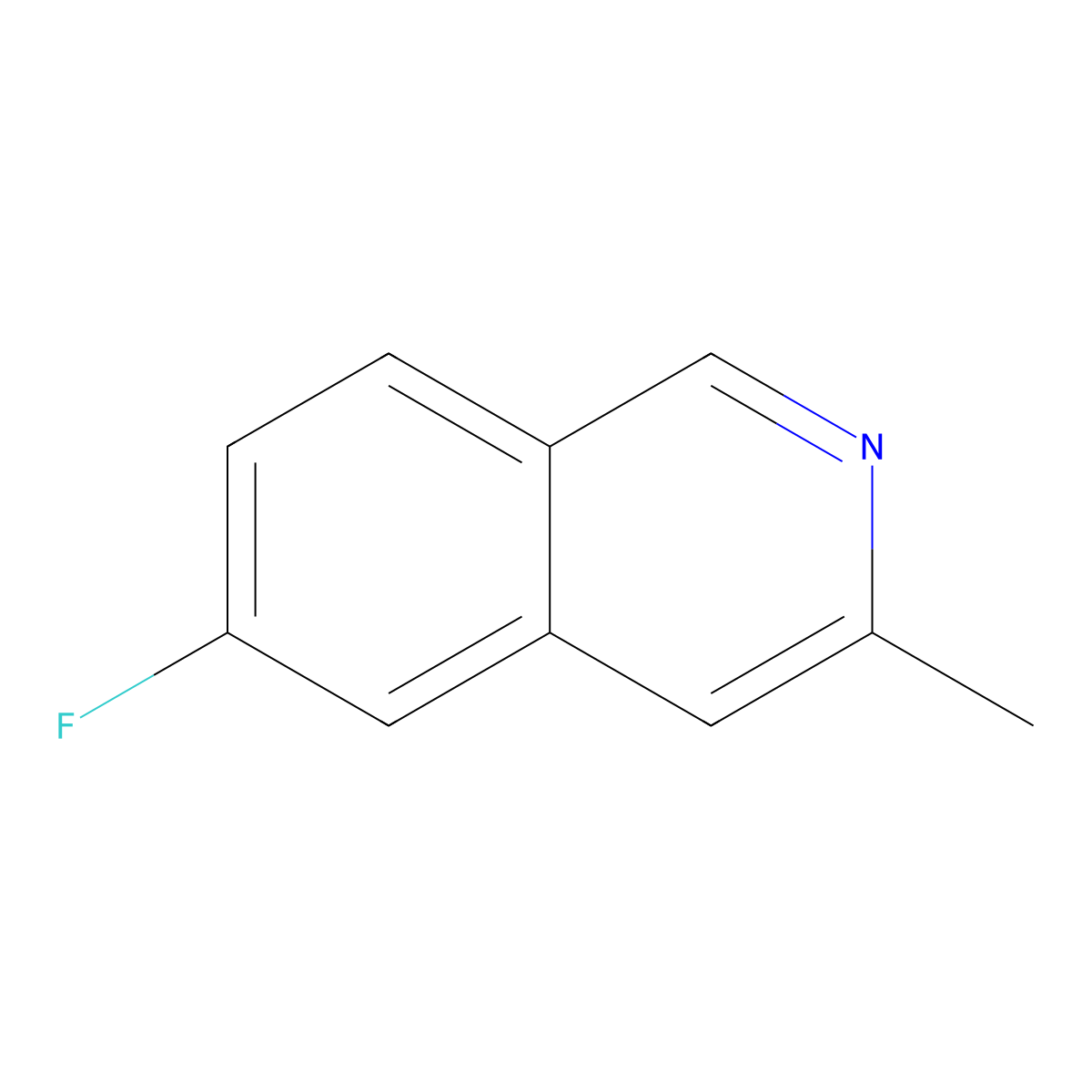 6-Fluoro-3-methylisoquinoline molecular structure, CAS 1221445-02-8