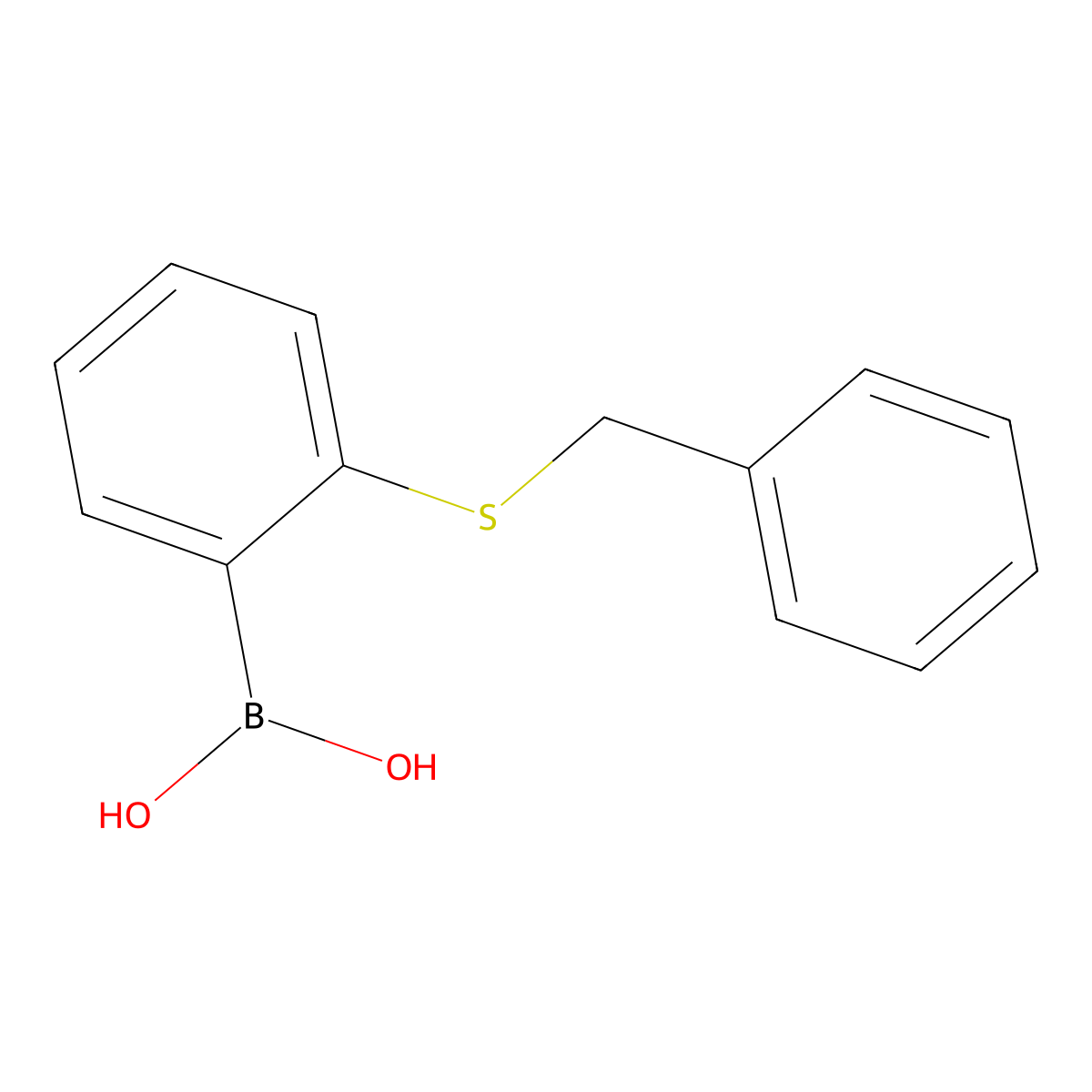 (2-(Benzylthio)phenyl)boronic acid molecular structure, CAS 1221446-33-8