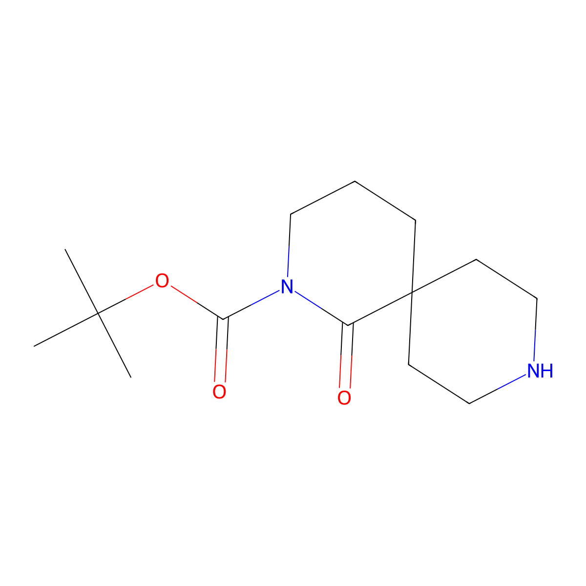Tert-butyl 1-oxo-2,9-diazaspiro[5.5]undecane-2-carboxylate molecular structure, CAS 1221449-51-9