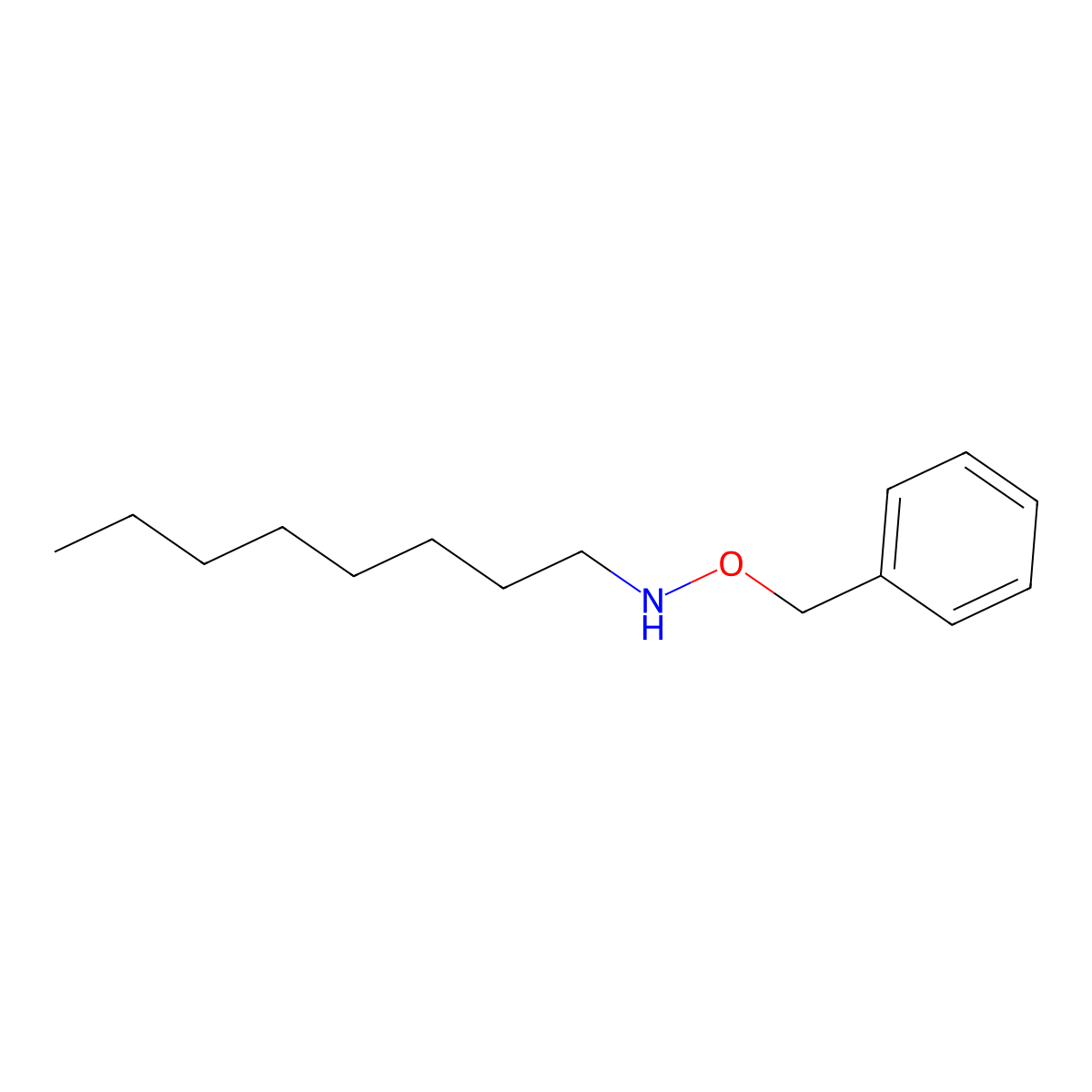 1-Octanamine, N-(phenylmethoxy)- molecular structure, CAS 122149-21-7
