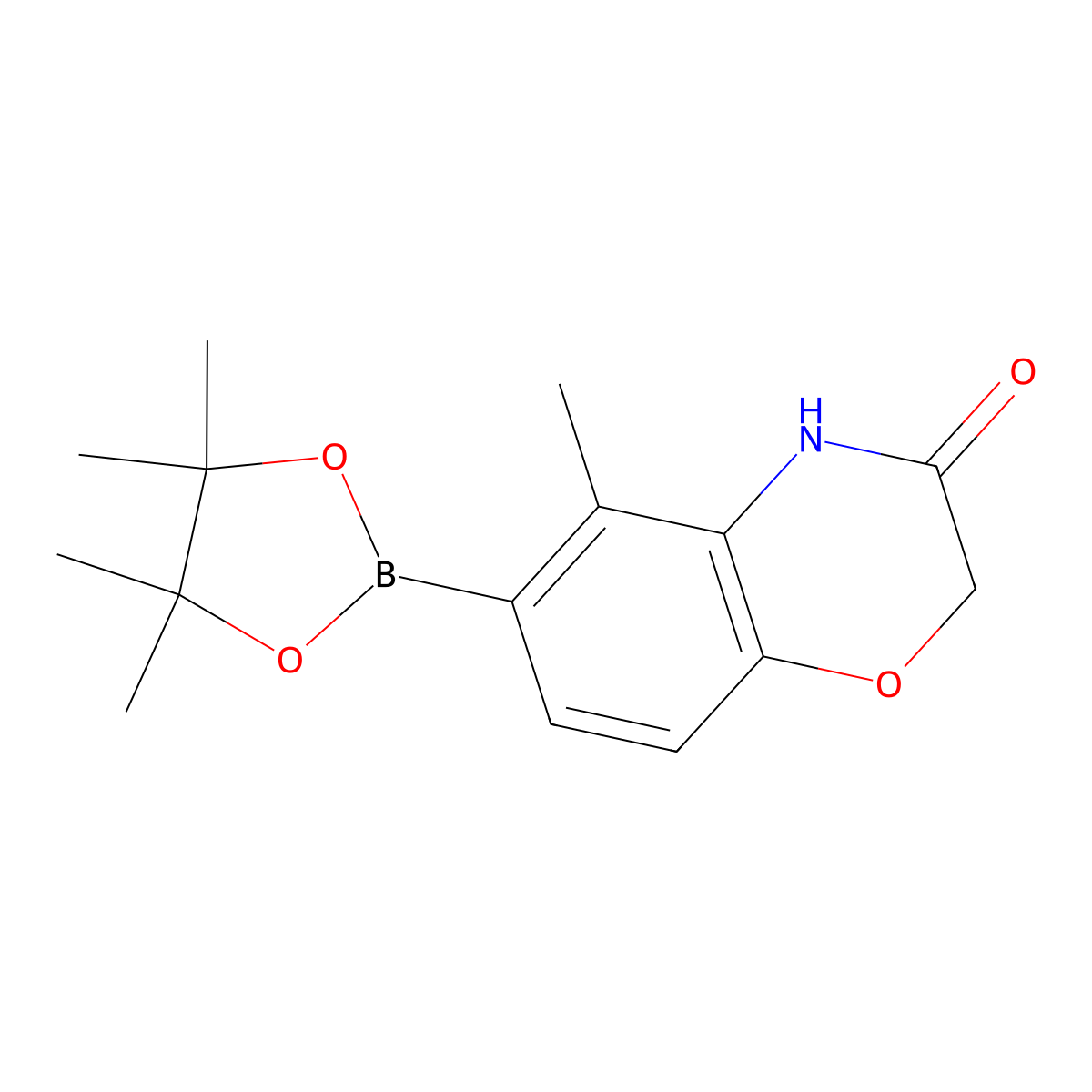 5-Methyl-3-oxo-3,4-dihydro-2H-benzo[b][1,4]oxazine-6-boronic Acid Pinacol Ester molecular structure, CAS 1221502-31-3