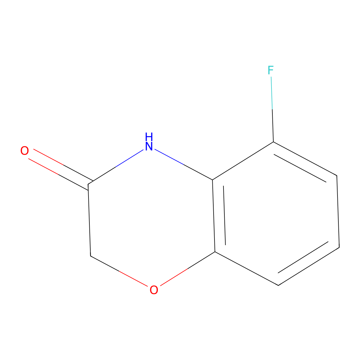 5-Fluoro-2H-1,4-benzoxazin-3(4H)-one molecular structure, CAS 1221502-66-4