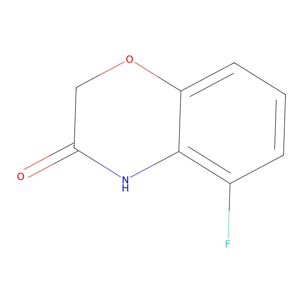 5-Fluoro-2H-1,4-benzoxazin-3(4H)-one molecular structure, CAS 1221502-66-4