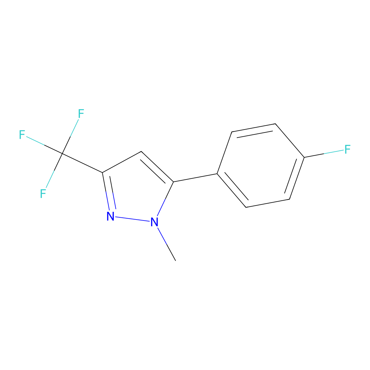 5-(4-Fluorophenyl)-1-methyl-3-(trifluoromethyl)-1h-pyrazole molecular structure, CAS 1221502-71-1