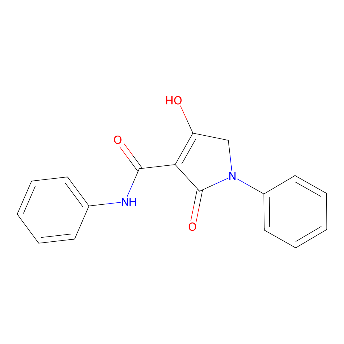 4-Hydroxy-2-oxo-N,1-diphenyl-2,5-dihydro-1H-pyrrole-3-carboxamide molecular structure, CAS 1221504-61-5