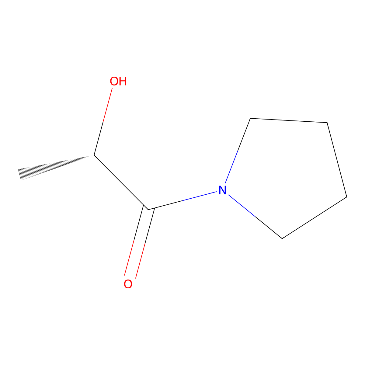 (2S)-2-hydroxy-1-(1-pyrrolidinyl)-1-propanone molecular structure, CAS 122151-38-6