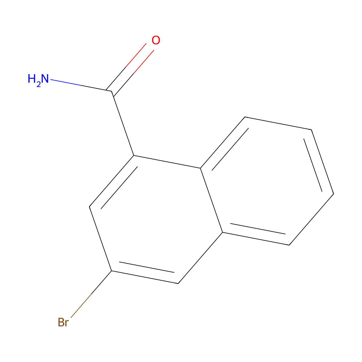 3-Bromonaphthalene-1-carboxamide molecular structure, CAS 1221565-61-2
