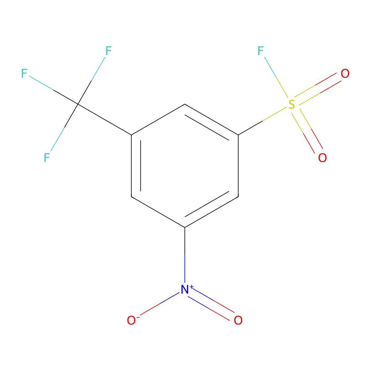 3-Nitro-5-(trifluoromethyl)benzene-1-sulfonyl fluoride molecular structure, CAS 1221565-99-6