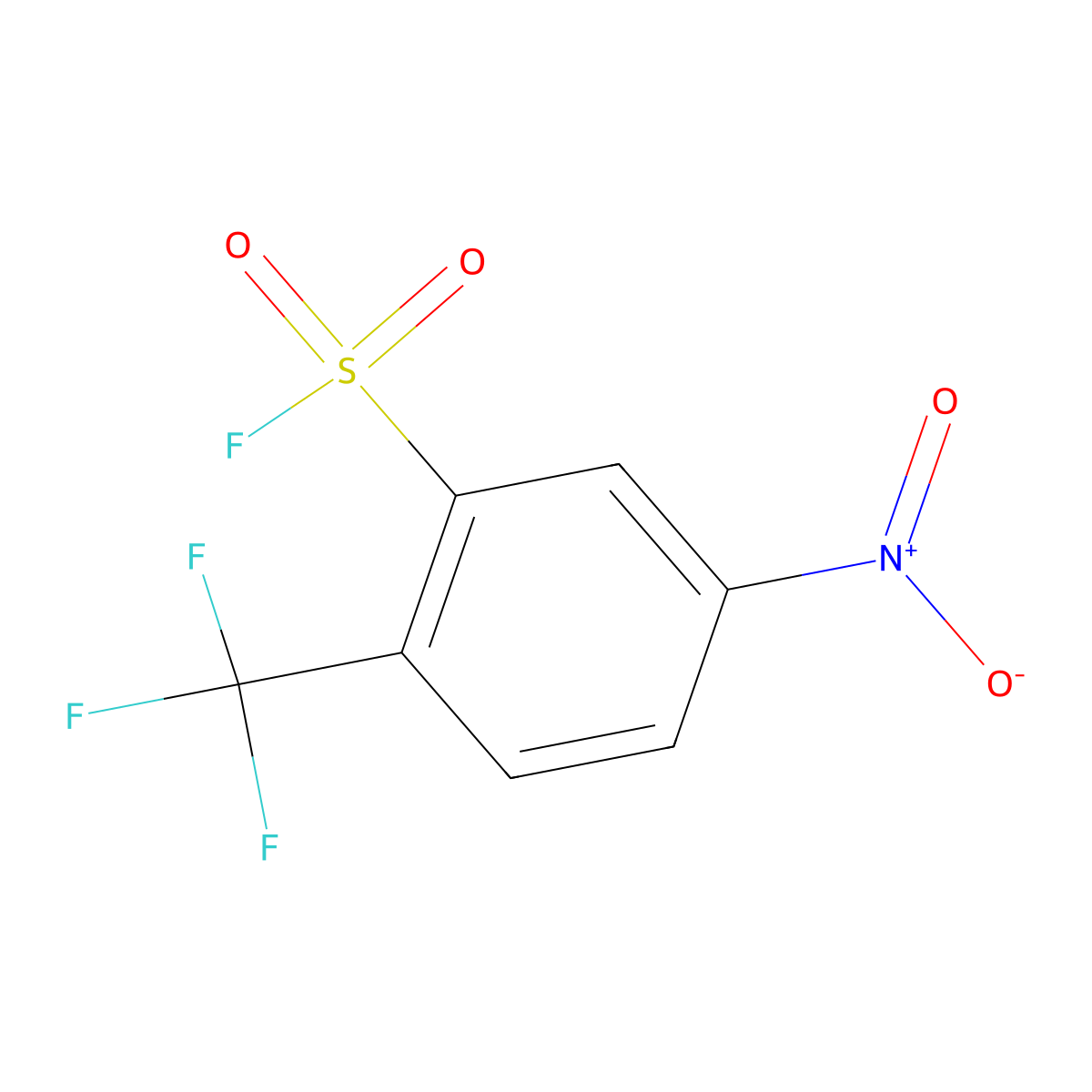 5-Nitro-2-(trifluoromethyl)benzene-1-sulfonyl fluoride molecular structure, CAS 1221566-00-2