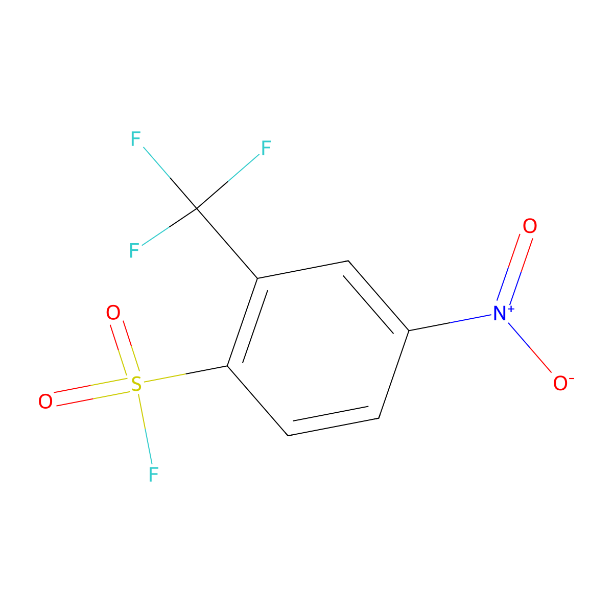 4-Nitro-2-(trifluoromethyl)benzene-1-sulfonyl fluoride molecular structure, CAS 1221566-01-3