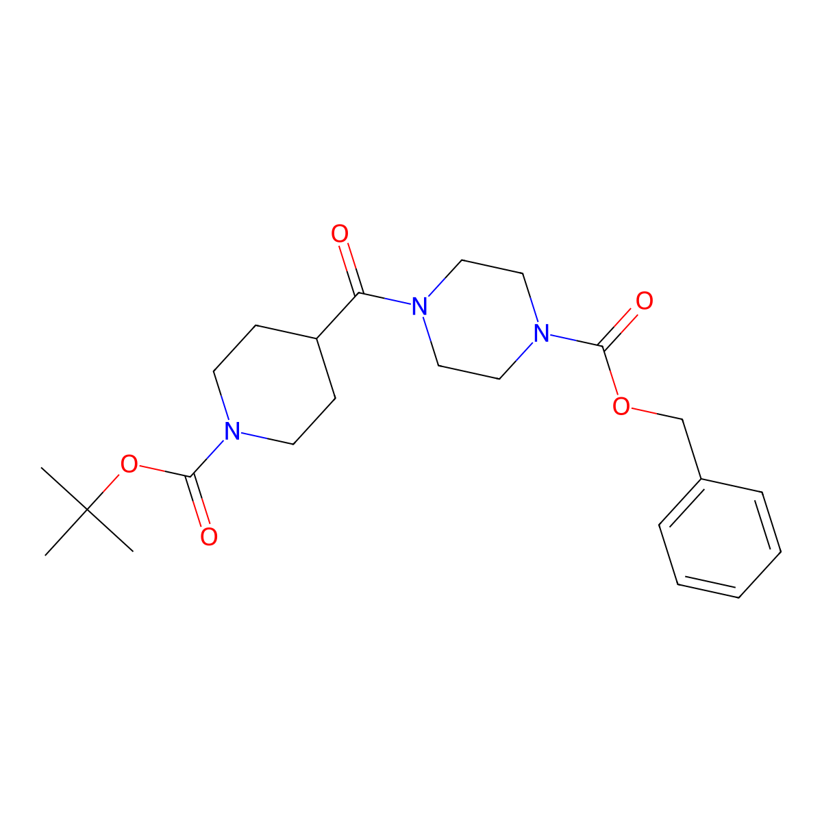 (1-Boc-4-piperidinyl)(4-Cbz-1-piperazinyl)methanone molecular structure, CAS 1221567-09-4