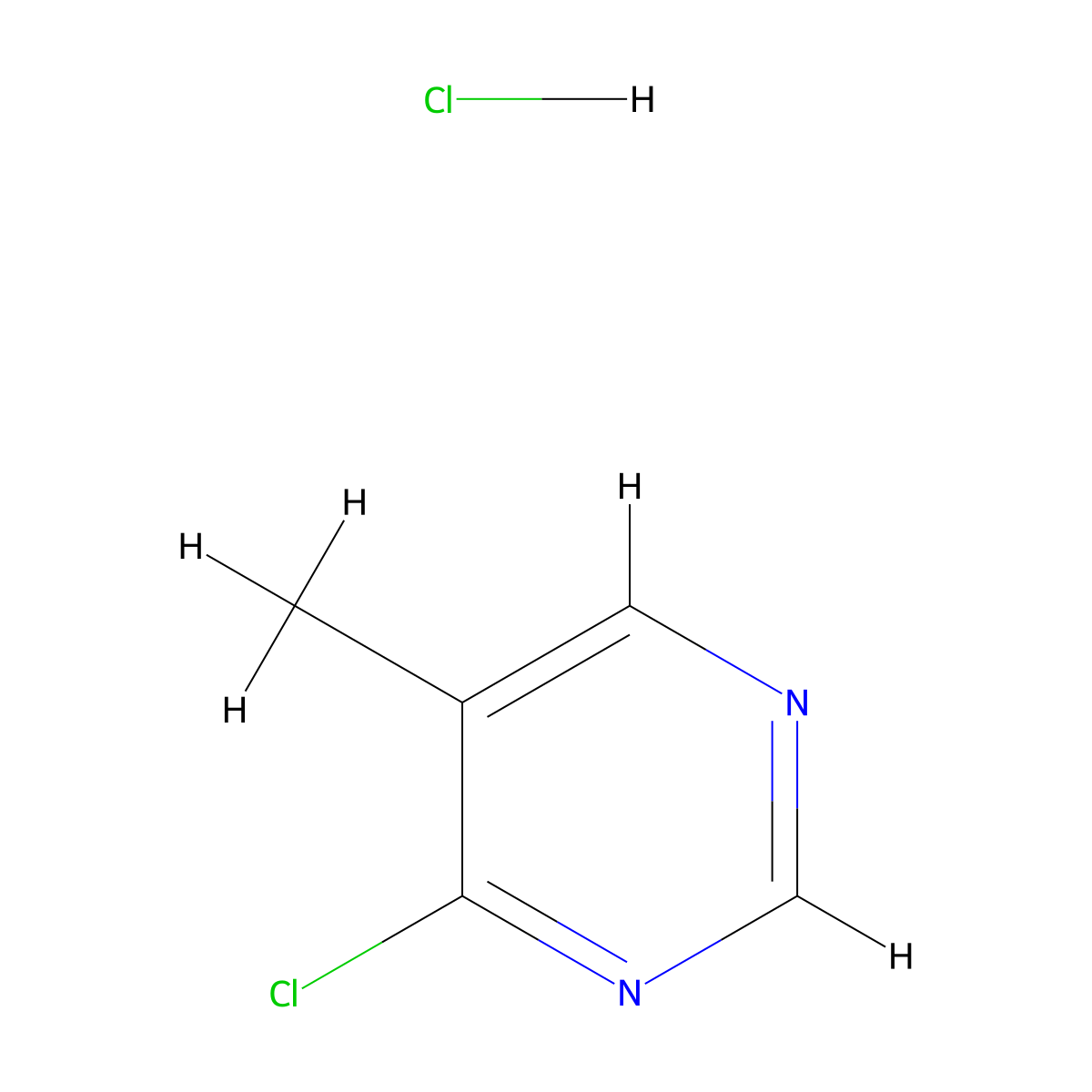 4-Chloro-5-methylpyrimidine hydrochloride molecular structure, CAS 1221567-17-4