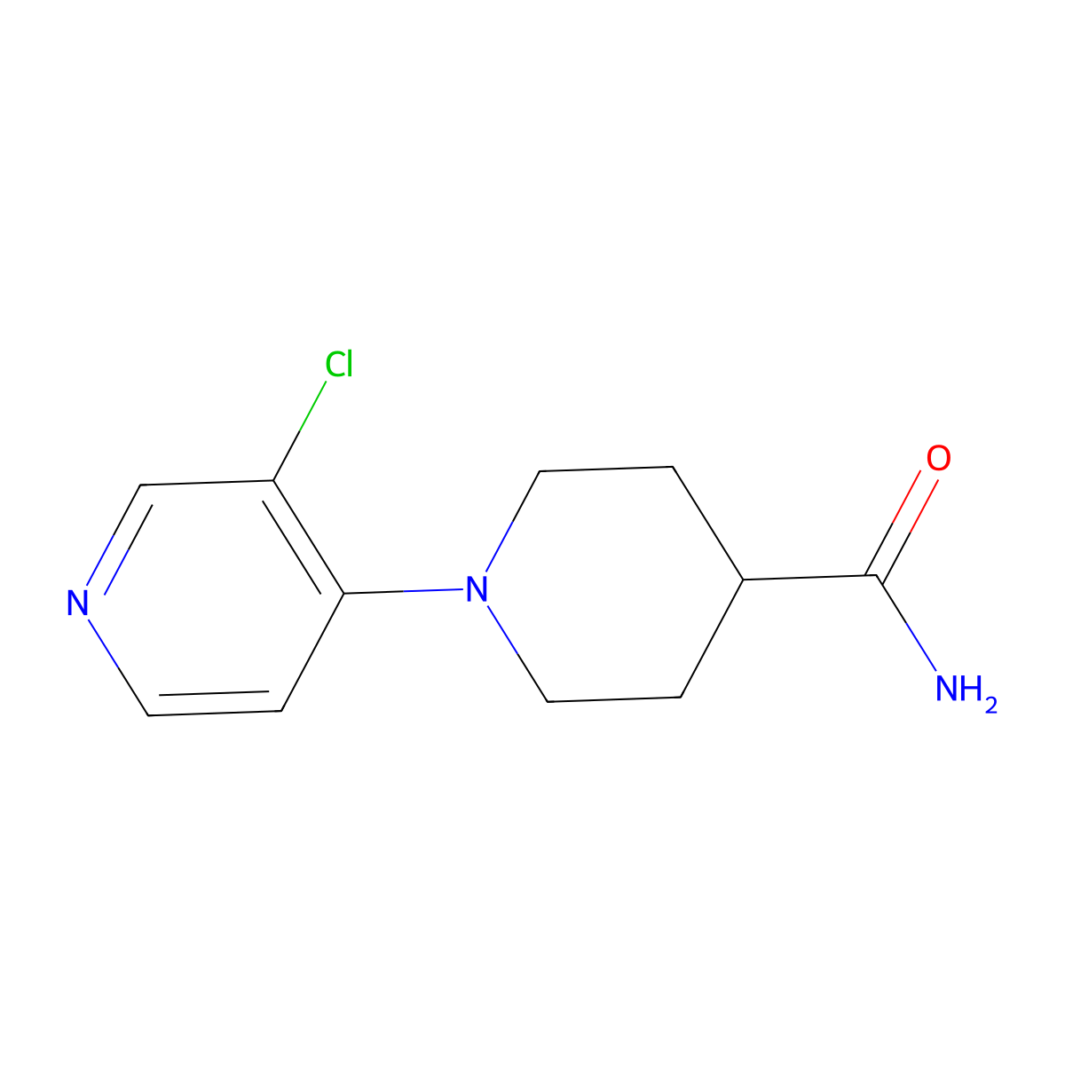 1-(3-Chloropyridin-4-yl)piperidine-4-carboxamide molecular structure, CAS 1221567-31-2