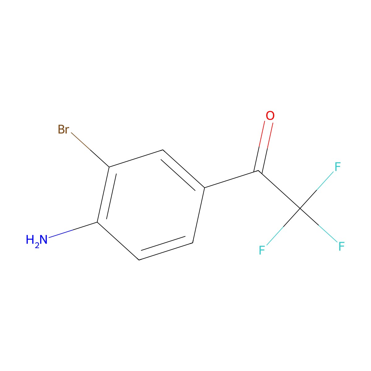 1-(4-Amino-3-bromophenyl)-2,2,2-trifluoro-1-ethanone molecular structure, CAS 1221572-25-3