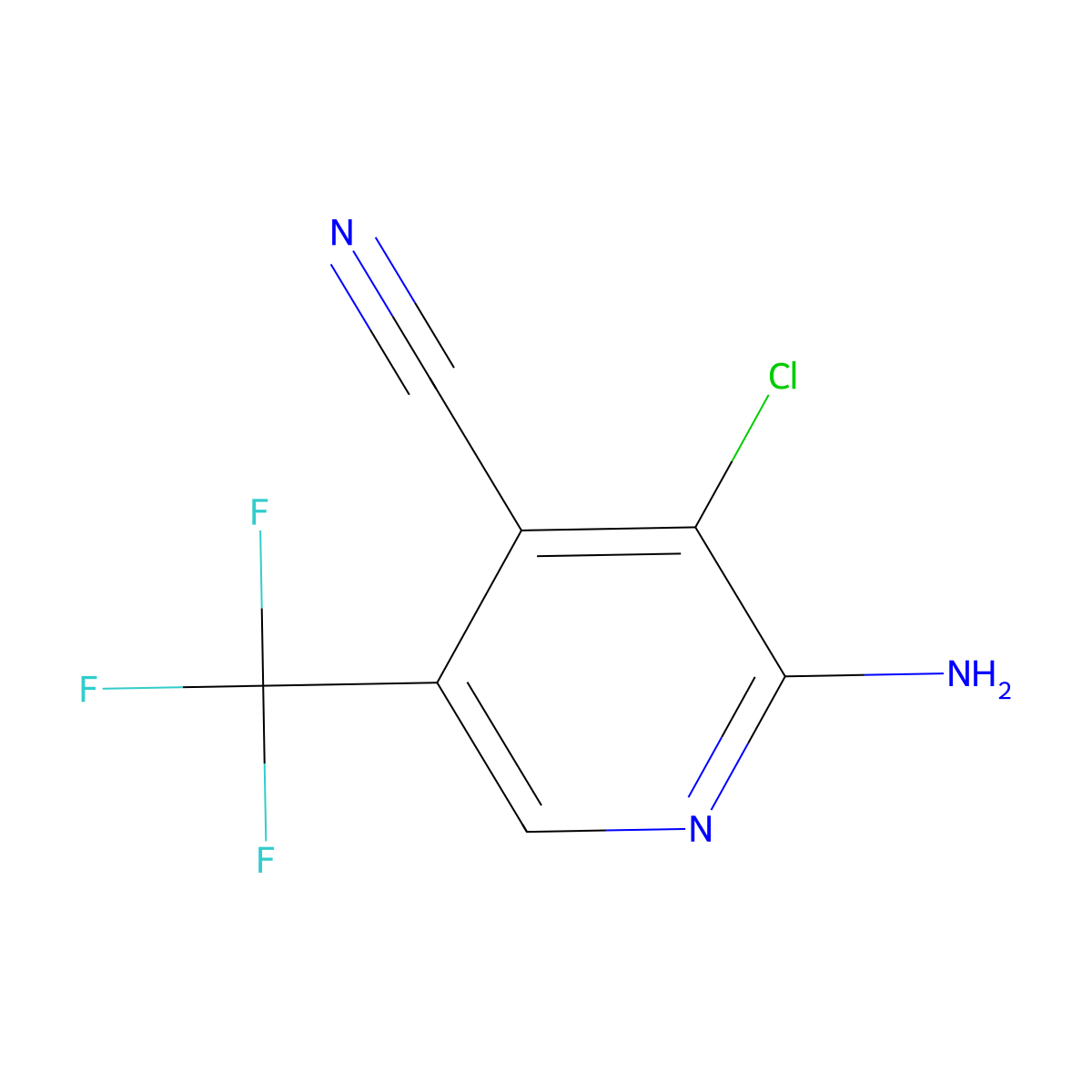 2-Amino-3-chloro-5-(trifluoromethyl)isonicotinonitrile molecular structure, CAS 1221572-26-4