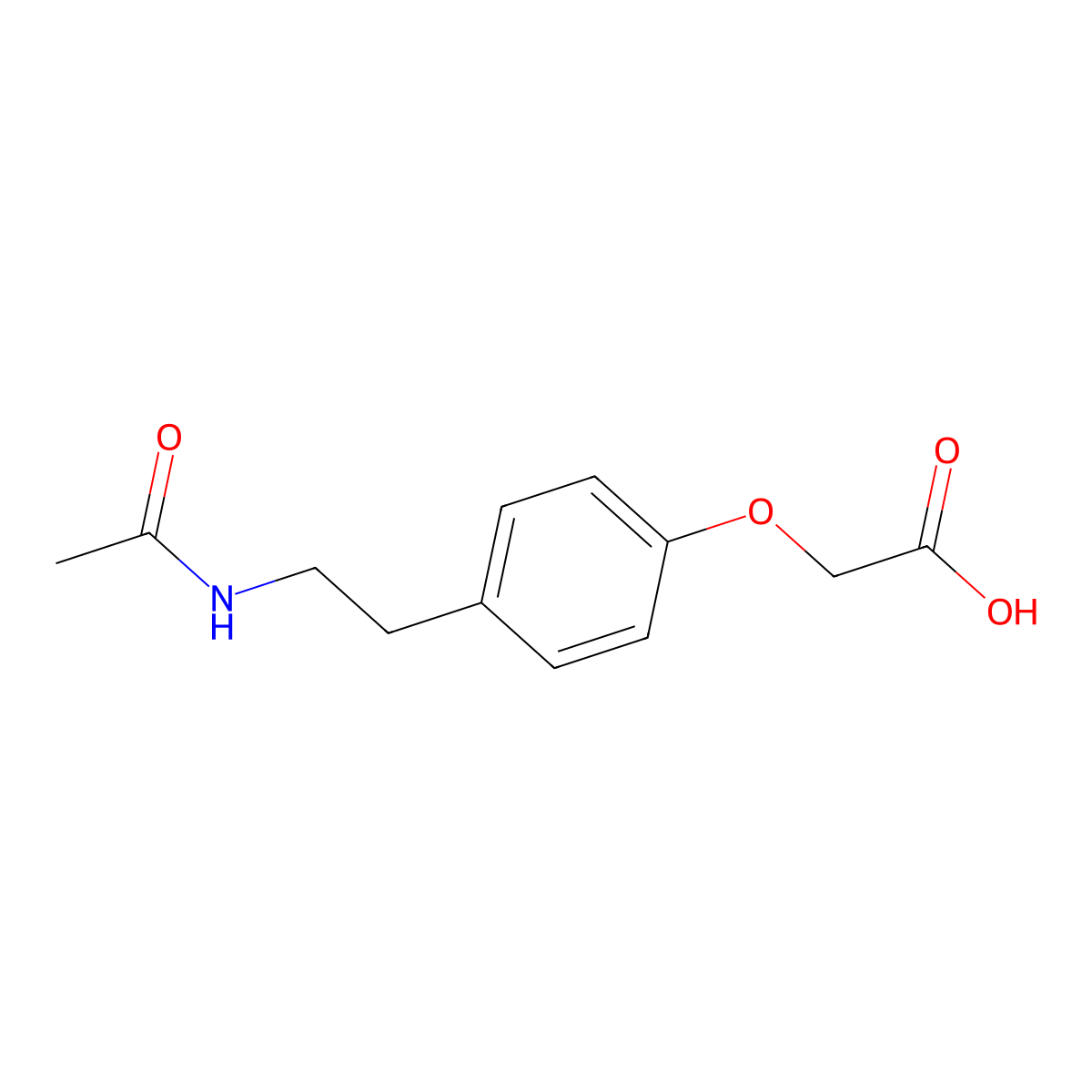 4-(2-Acetamidoethyl)phenoxyacetic acid molecular structure, CAS 1221574-98-6