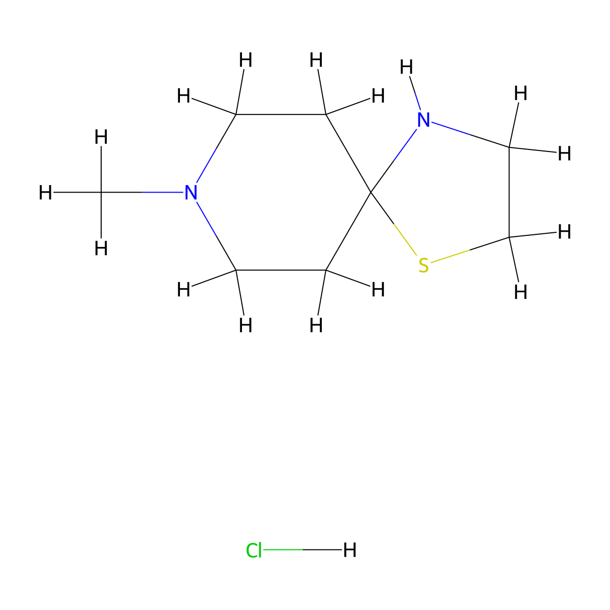 8-Methyl-1-thia-4,8-diazaspiro[4.5]decane hydrochloride molecular structure, CAS 1221575-00-3