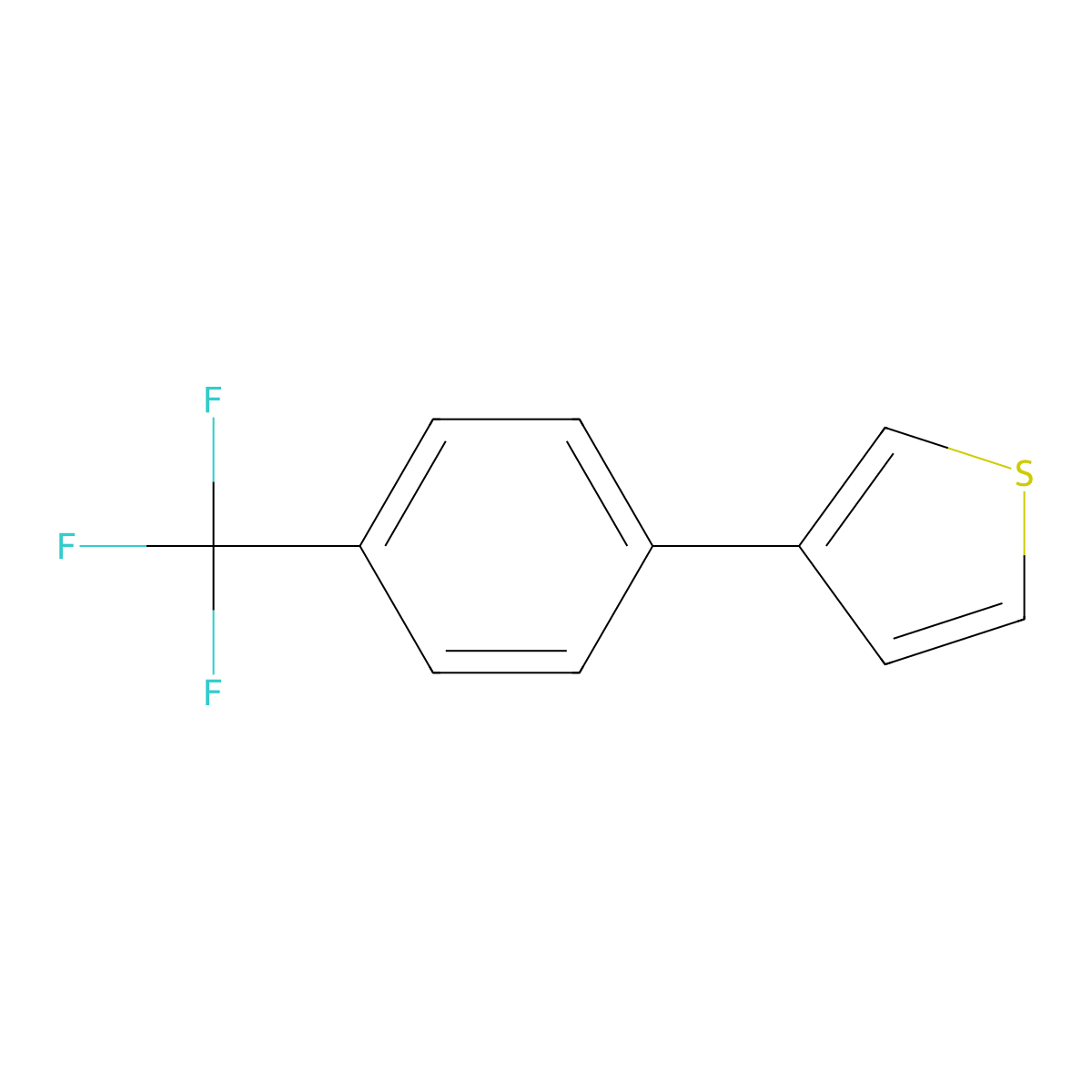 3-[4-(Trifluoromethyl)phenyl]thiophene molecular structure, CAS 122159-58-4