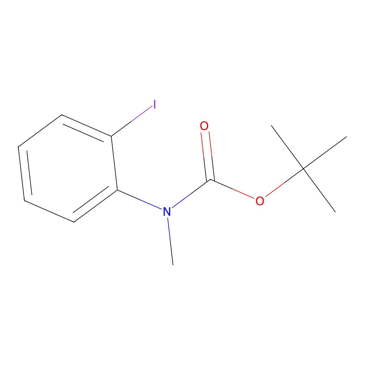 N-tert-butoxycarbonyl-2-iodo-N-methylaniline molecular structure, CAS 1221594-10-0
