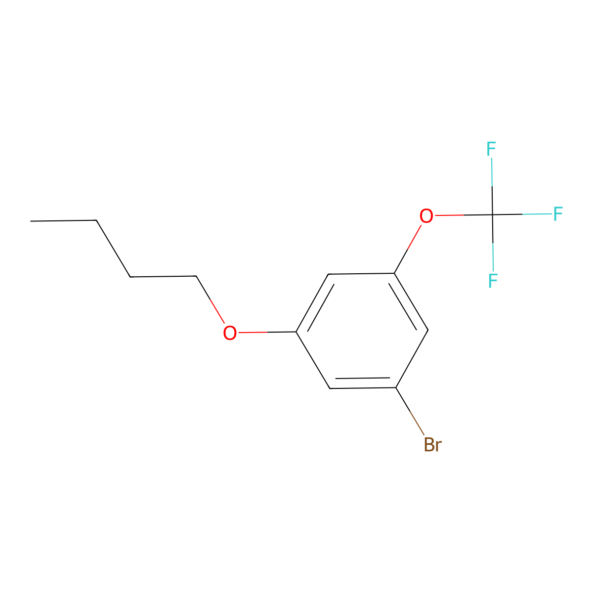 1-Bromo-3-butoxy-5-(trifluoromethoxy)benzene molecular structure, CAS 1221658-65-6