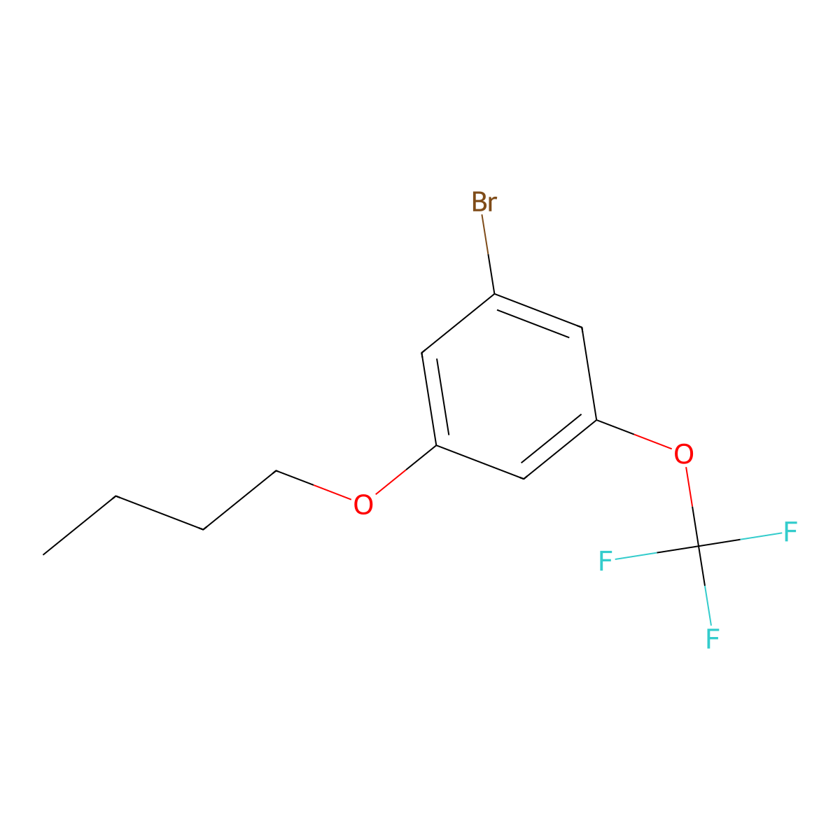 1-Bromo-3-butoxy-5-(trifluoromethoxy)benzene molecular structure, CAS 1221658-65-6