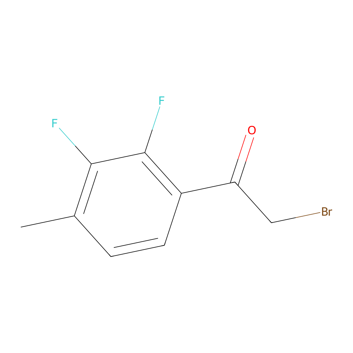 2,3-Difluoro-4-methylphenacyl bromide molecular structure, CAS 1221684-44-1