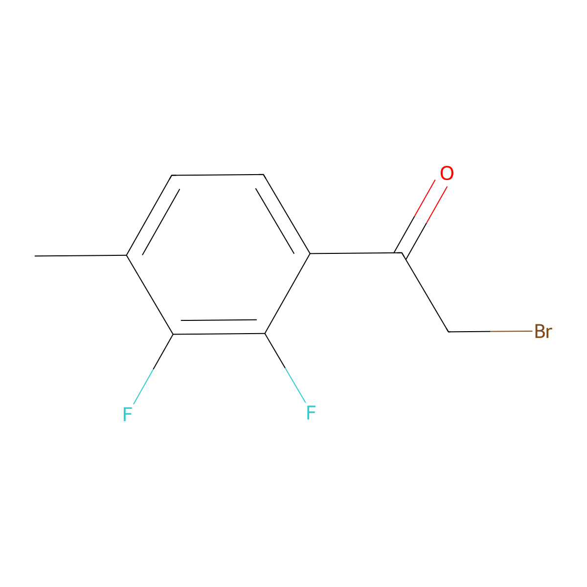 2,3-Difluoro-4-methylphenacyl bromide molecular structure, CAS 1221684-44-1