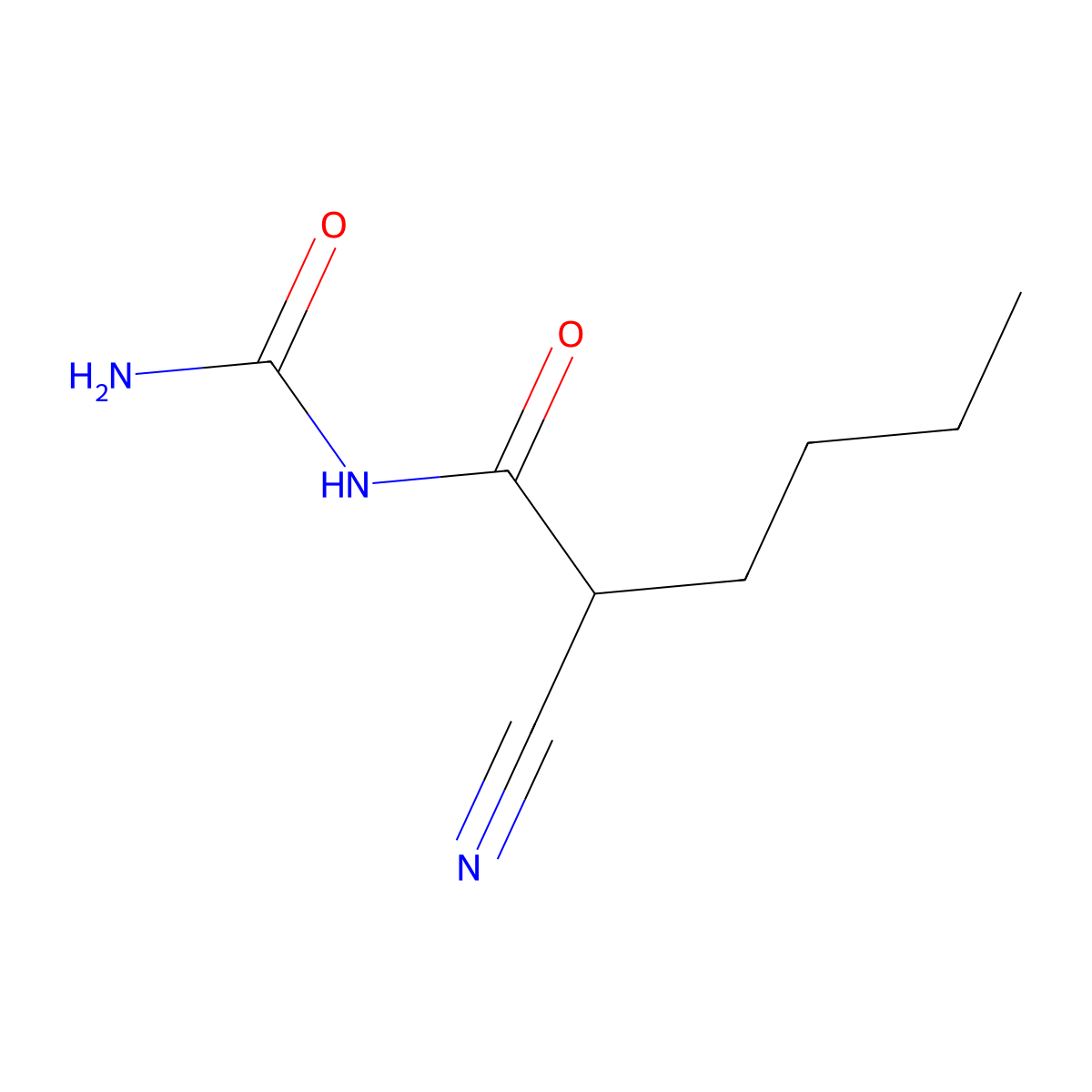 N-(2-Cyanohexanoyl)urea molecular structure, CAS 12217-11-7